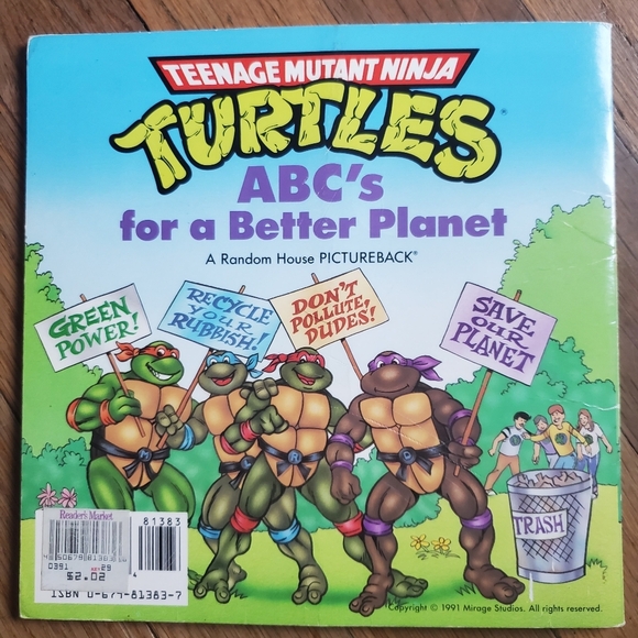 Teenage mutant ninja turtles ABC's for a better planet paperback childrens‎ book - Picture 7 of 7